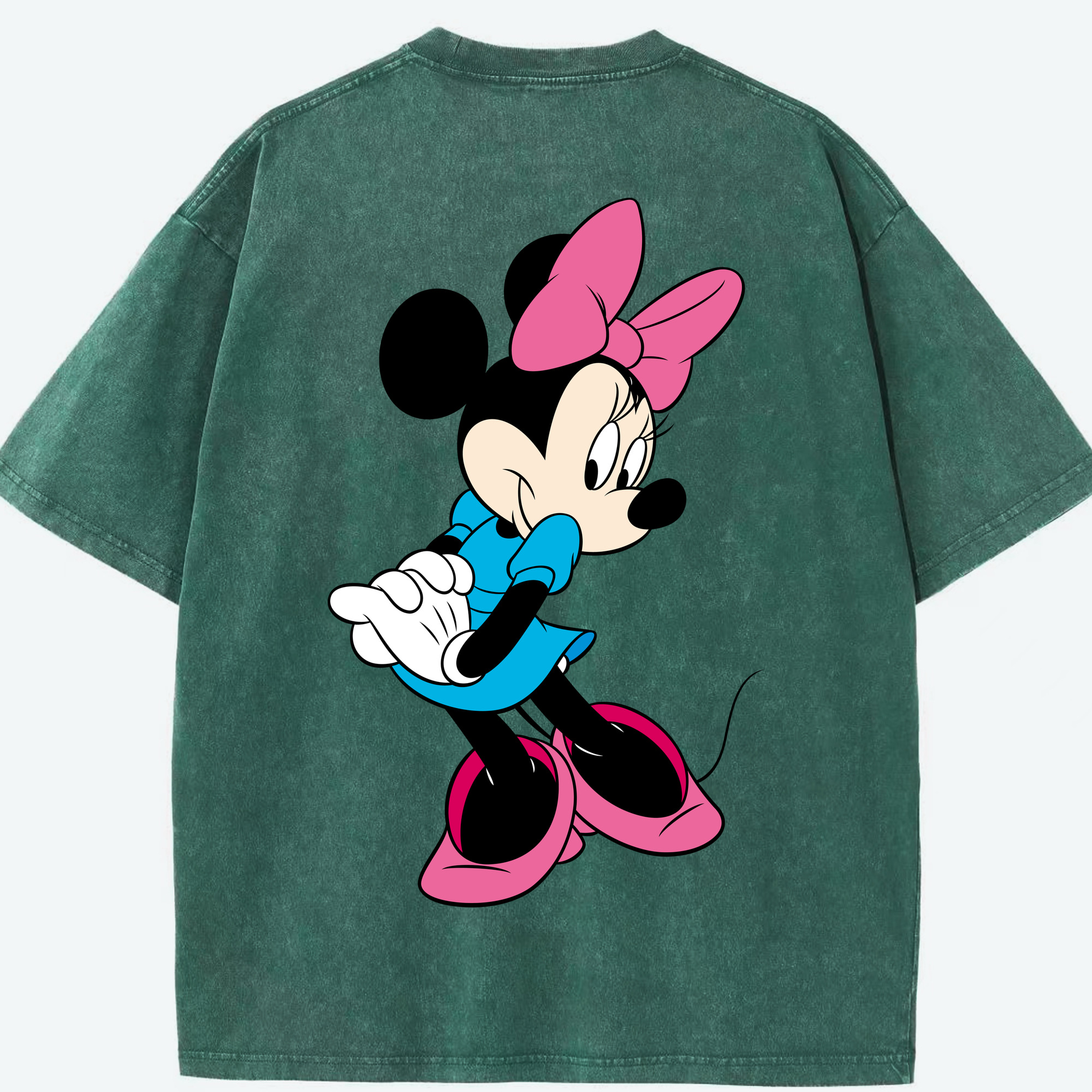 （画像用） ミッキーマウス Mickey Mouse 綿100% ヴィンテージ風 半袖Tシャツ（背面プリント）